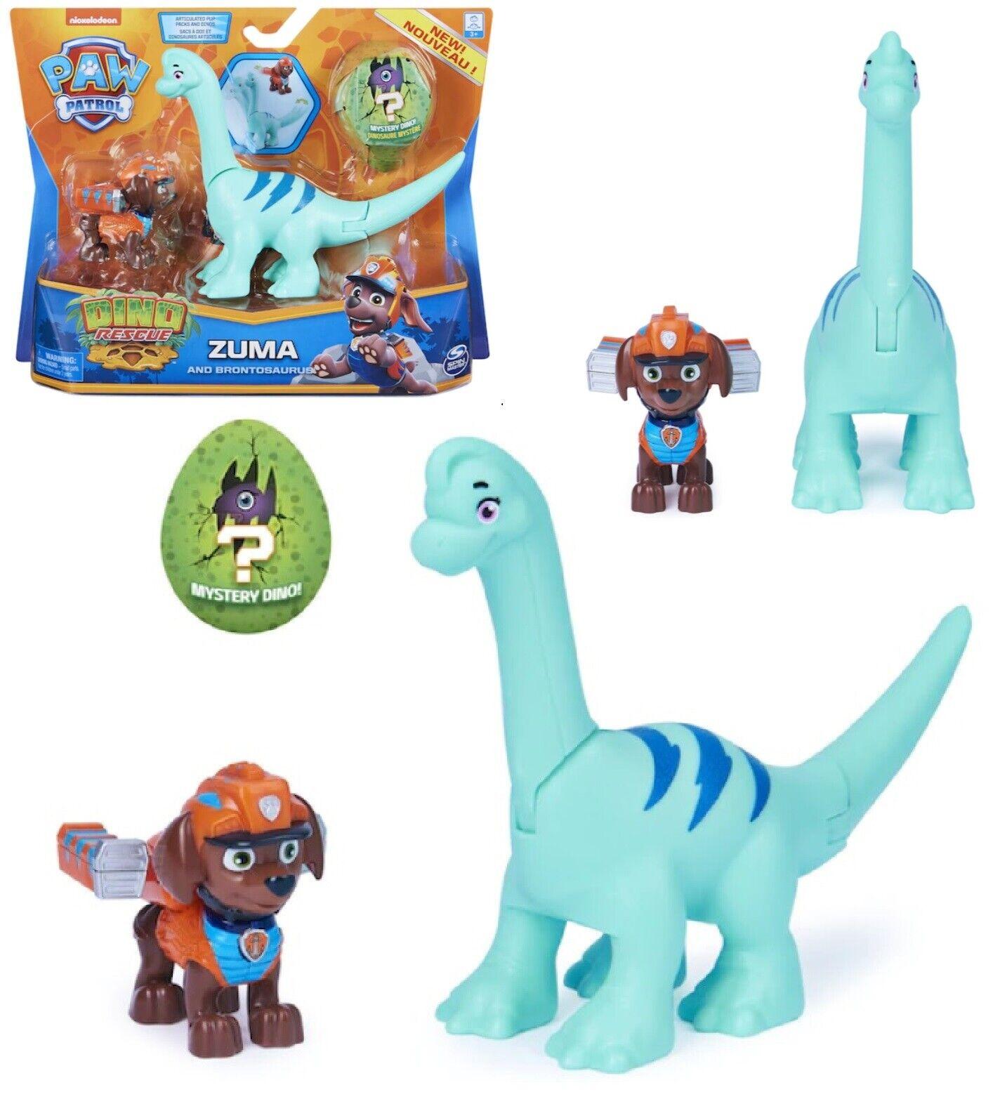 PAW Patrol-Zuma & Brontosaurus Rescue Hero Ages 3+ Toy Action Dinosaur Pet
