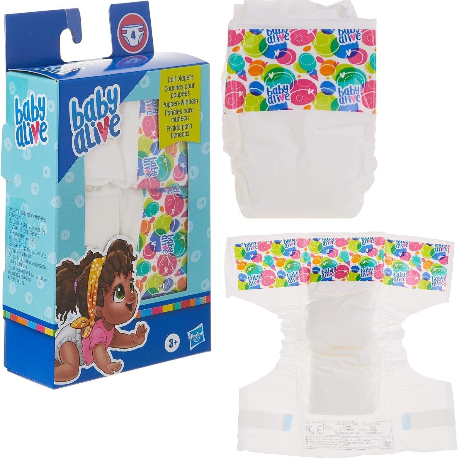 Baby Alive Doll Diaper Refill Includes 4 Dolls Diapers Nurturing Doll Play Toy