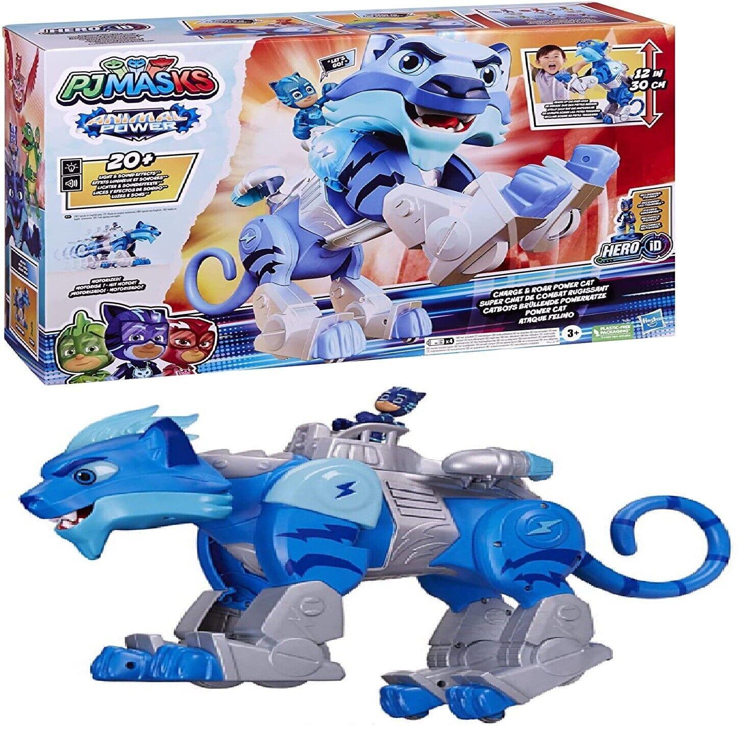 PJ Masks Animal Power Charge and Roar Power Cat Interactive Toy Hero ID Play Fun