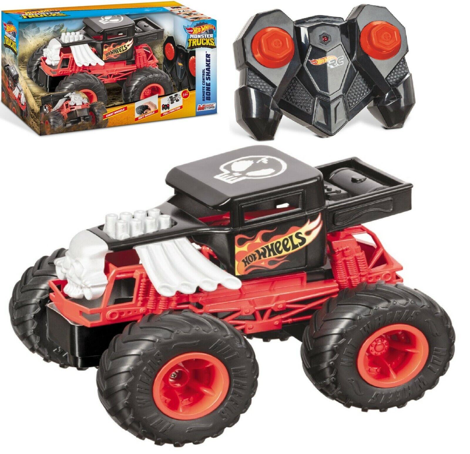 Hot Wheels Monster Truck RC 1:24 Scale Bone Shaker Mega Wrex Car Race Play Toy