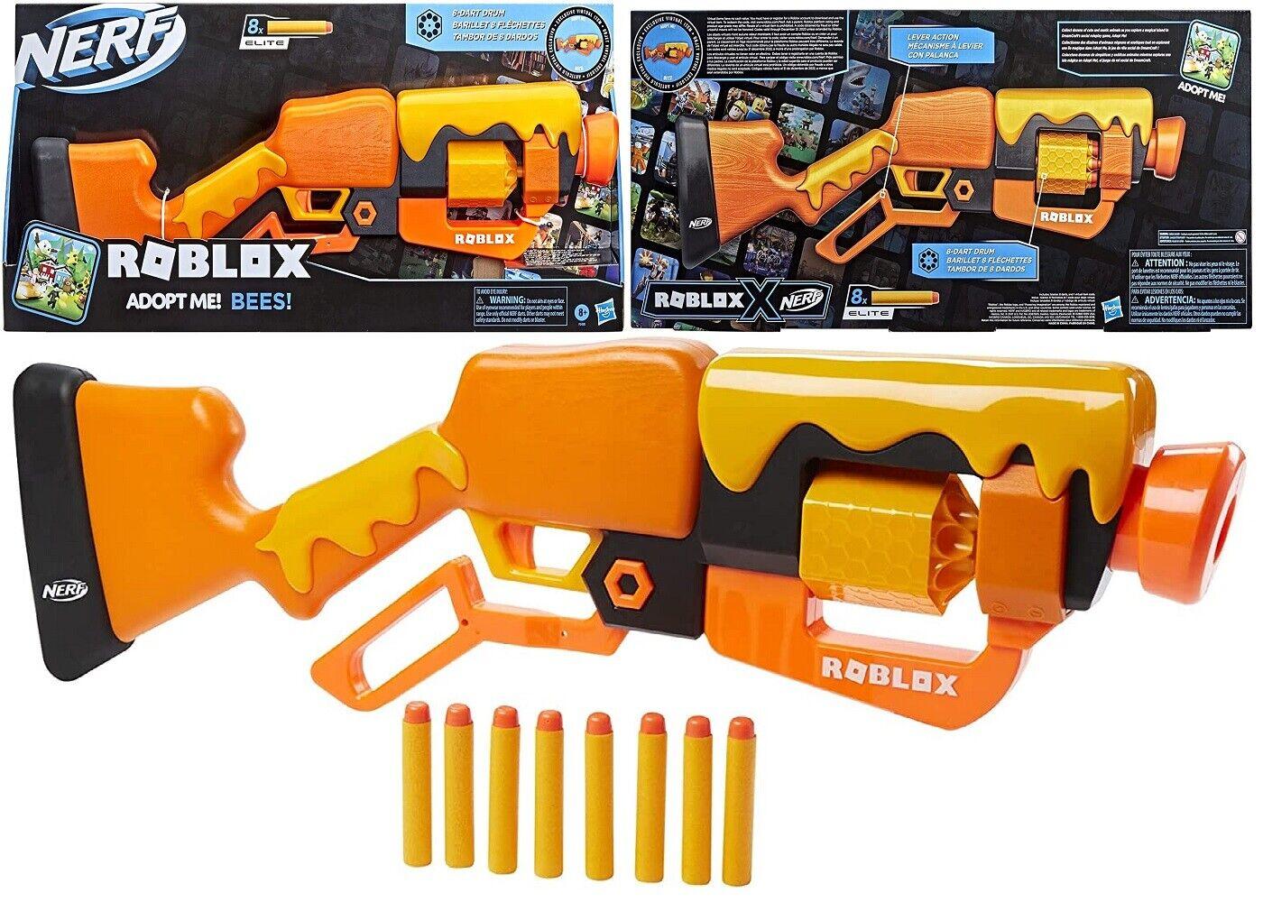 Nerf Roblox Adopt Me Bees Blaster 8+ Toy WithCode To Unlock In-Game Virtual Item