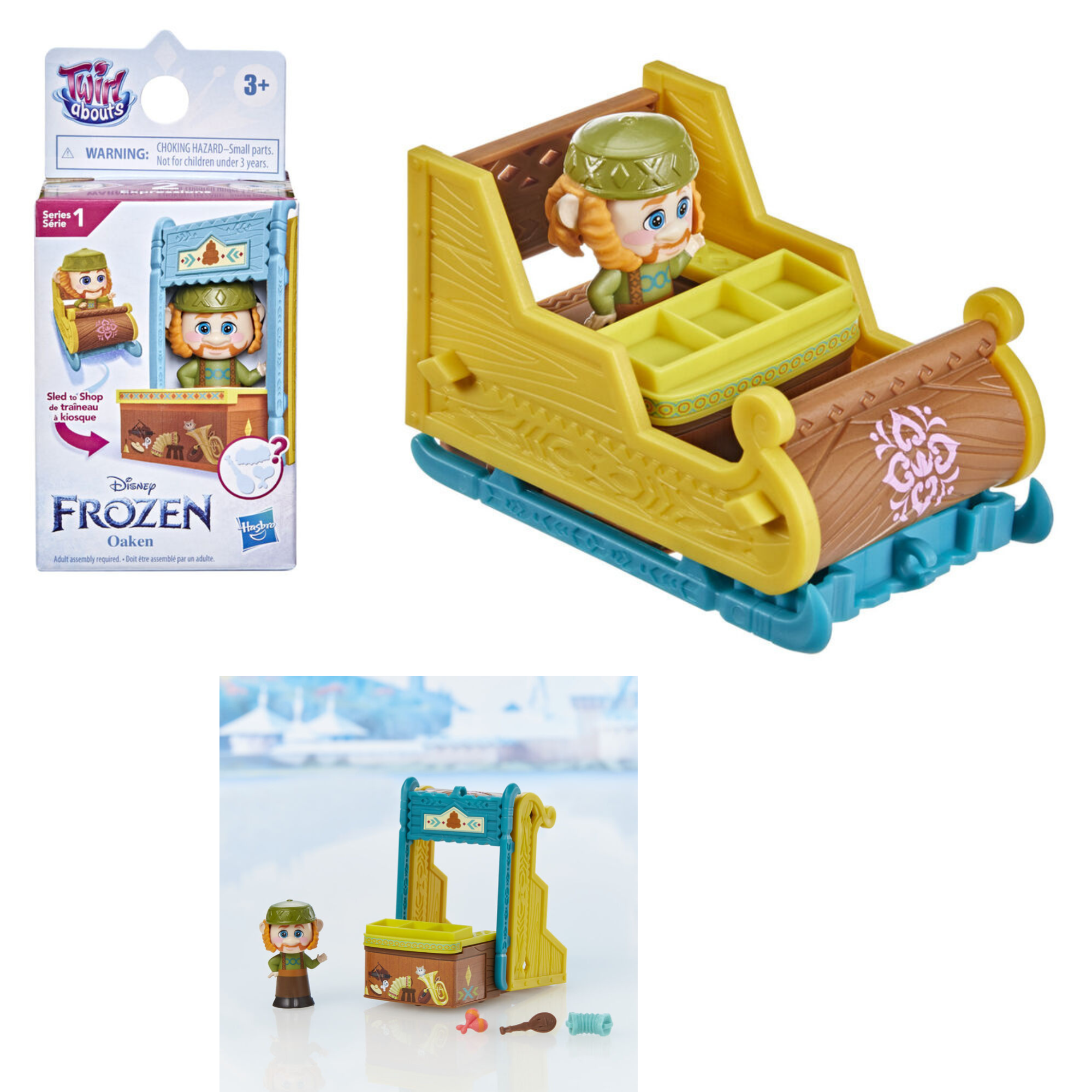 Disney Frozen Mini Doll Twirl Abouts Sled 2-in-1 Playset Oaken
