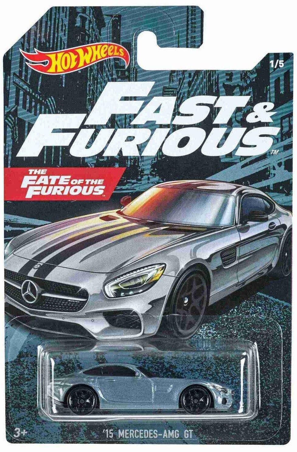 Hot Wheels Fast & Furious Mercedes-AMG GT Die-Cast Car for Ages 3+ Toy Car Race Fun