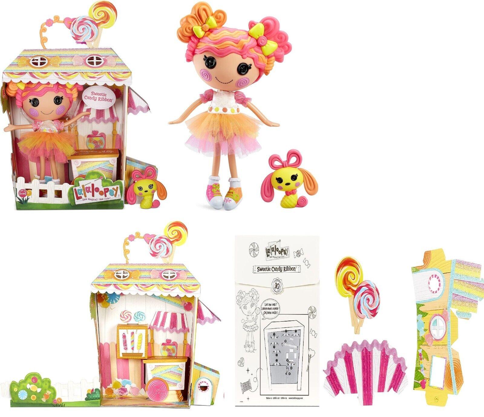 Lalaloopsy-Sweetie Candy Ribbon-Large 13 Inch Doll Crumbs Sugar Cookie Pet Puppy Sky Play Fashion Fun