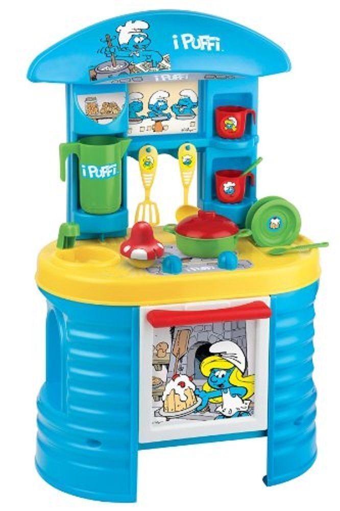Kitchen Pretend Play Faro Puffi Smurf Large Chef Cooking 3+ Toy Girls Smurfs Fun