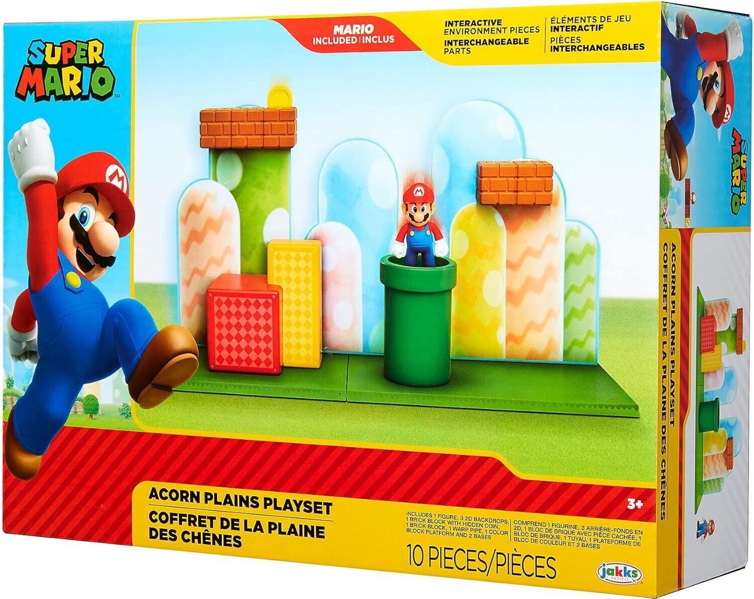 World of Nintendo Nintendo Super Mario Acorn Plains 2.5?Figure Playset New Toy
