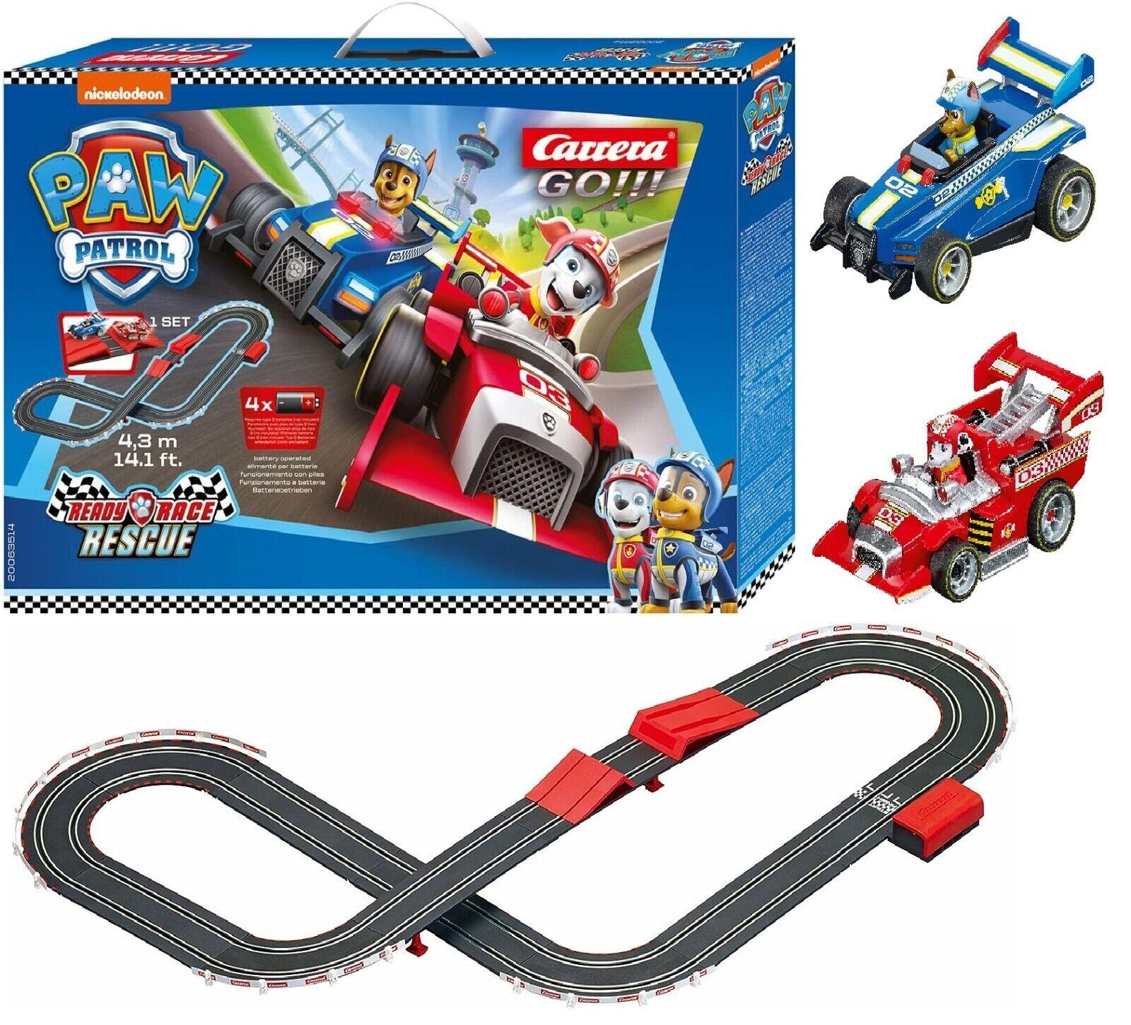 Carrera GO Paw Patrol Slot Car Race Track 5+ New Toy Marshall Chase Police Gift