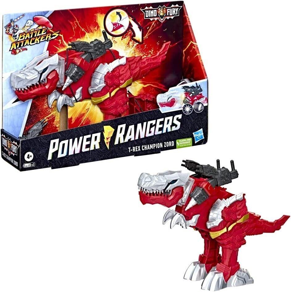 Power Rangers Battle Attackers Dino Fury T-Rex Champion Zord Roar Chomp Dinosaur