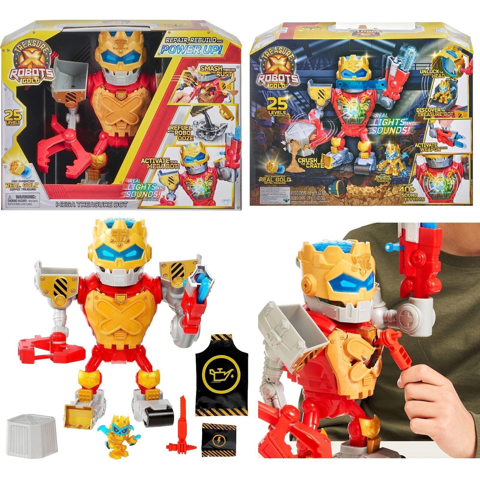 Treasure X Robots Gold Mega Treasure Bot with Real Lights and Sounds Repair Play