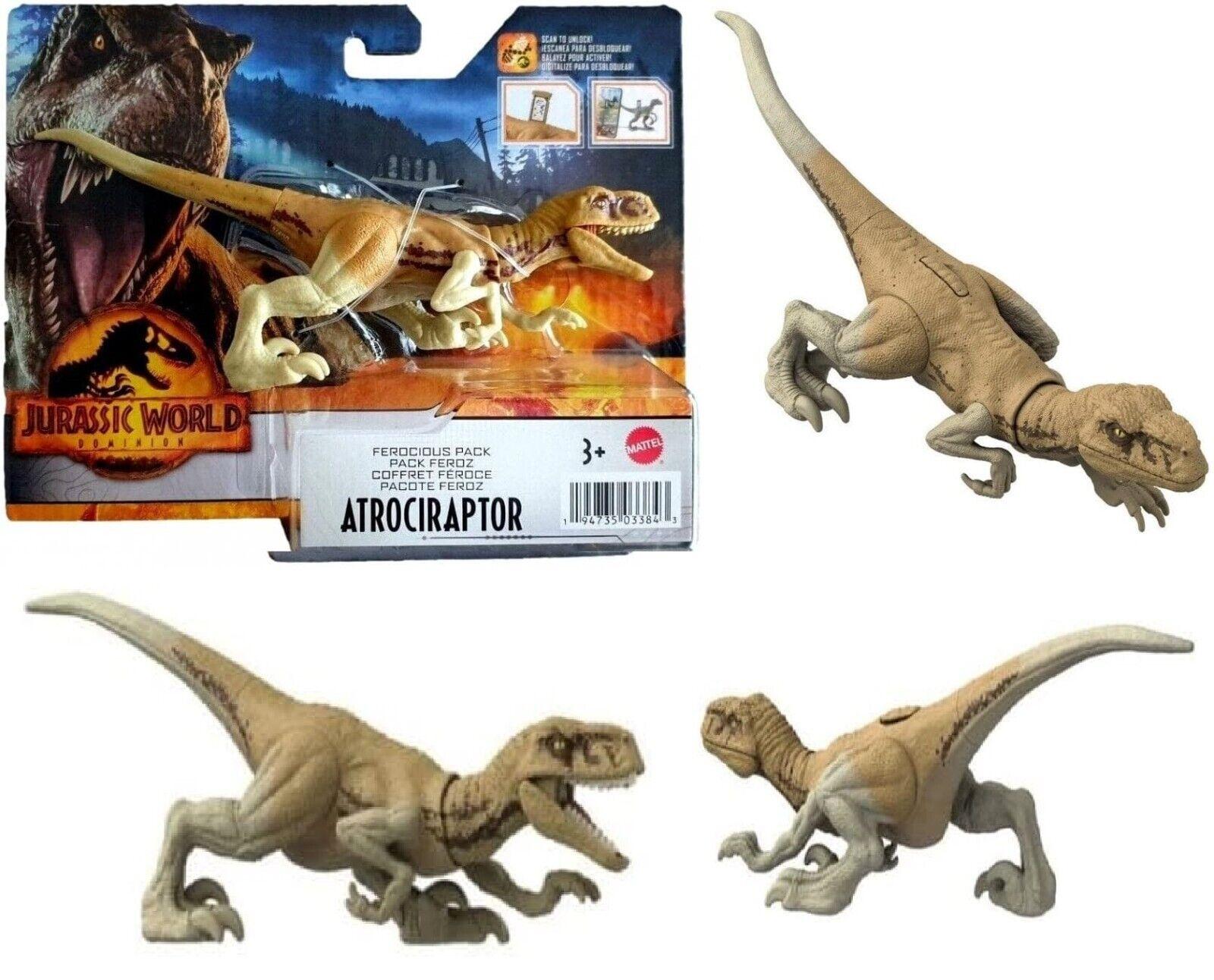Jurassic World-Atrociraptor 2-Dominion Ferocious Pack Ages 3+ Toy Dino Dinosaur Play