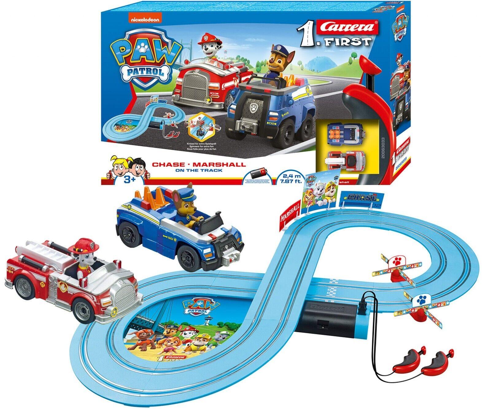 Carrera First Paw Patrol On The Track Slot Car Race Track Marshall Chase Cars