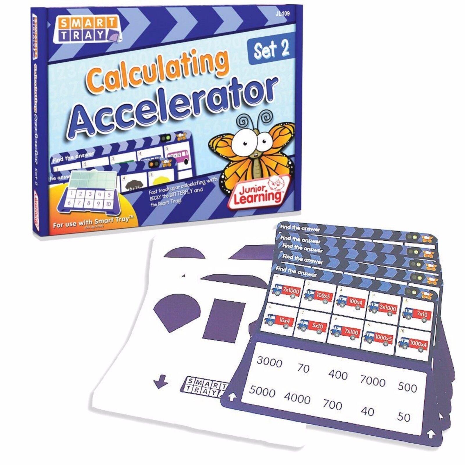 Junior Learning Calculating Accelerator Set 6+ Kindy School Toy Learn Smart Tray