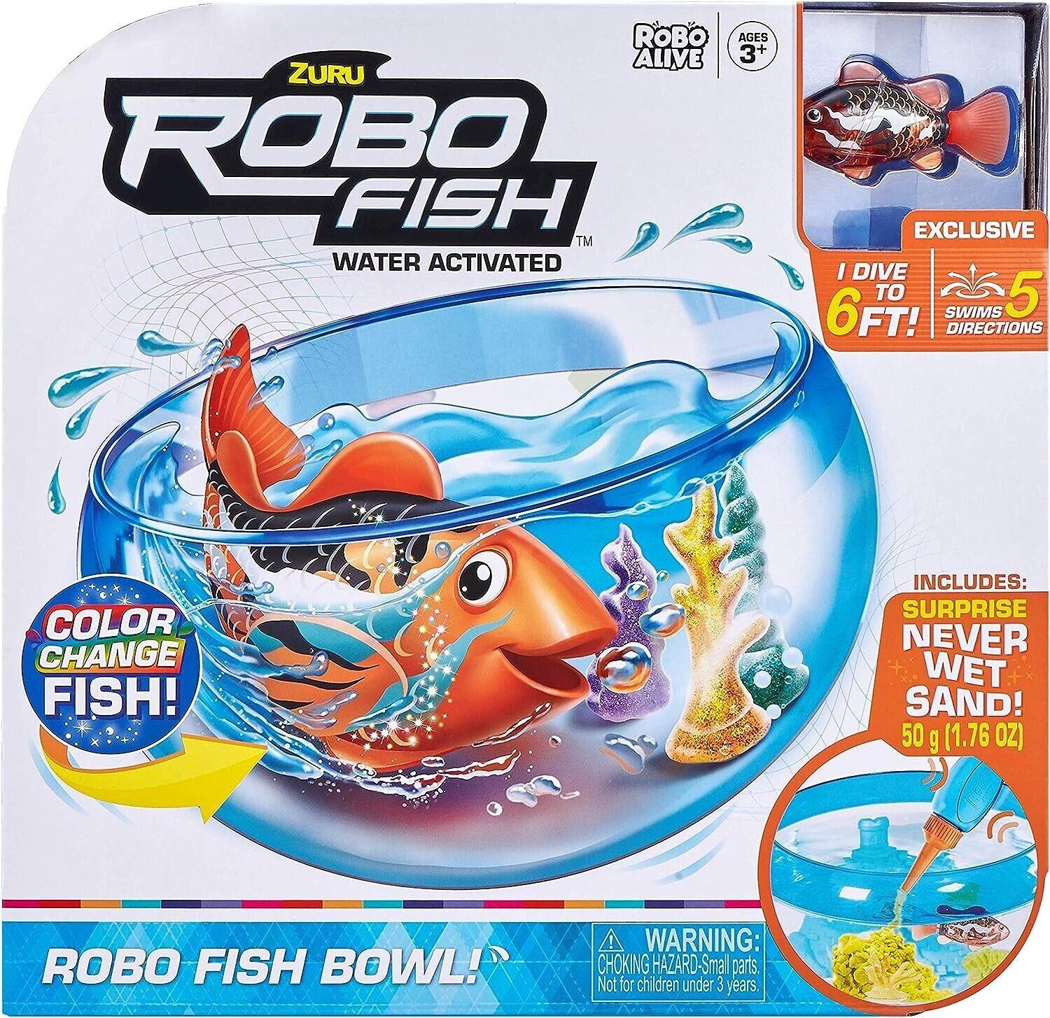 Robo Alive Robotic Fish Playset Ages 3+ New Toy Aquarium Tank Fishbowl Play Gift
