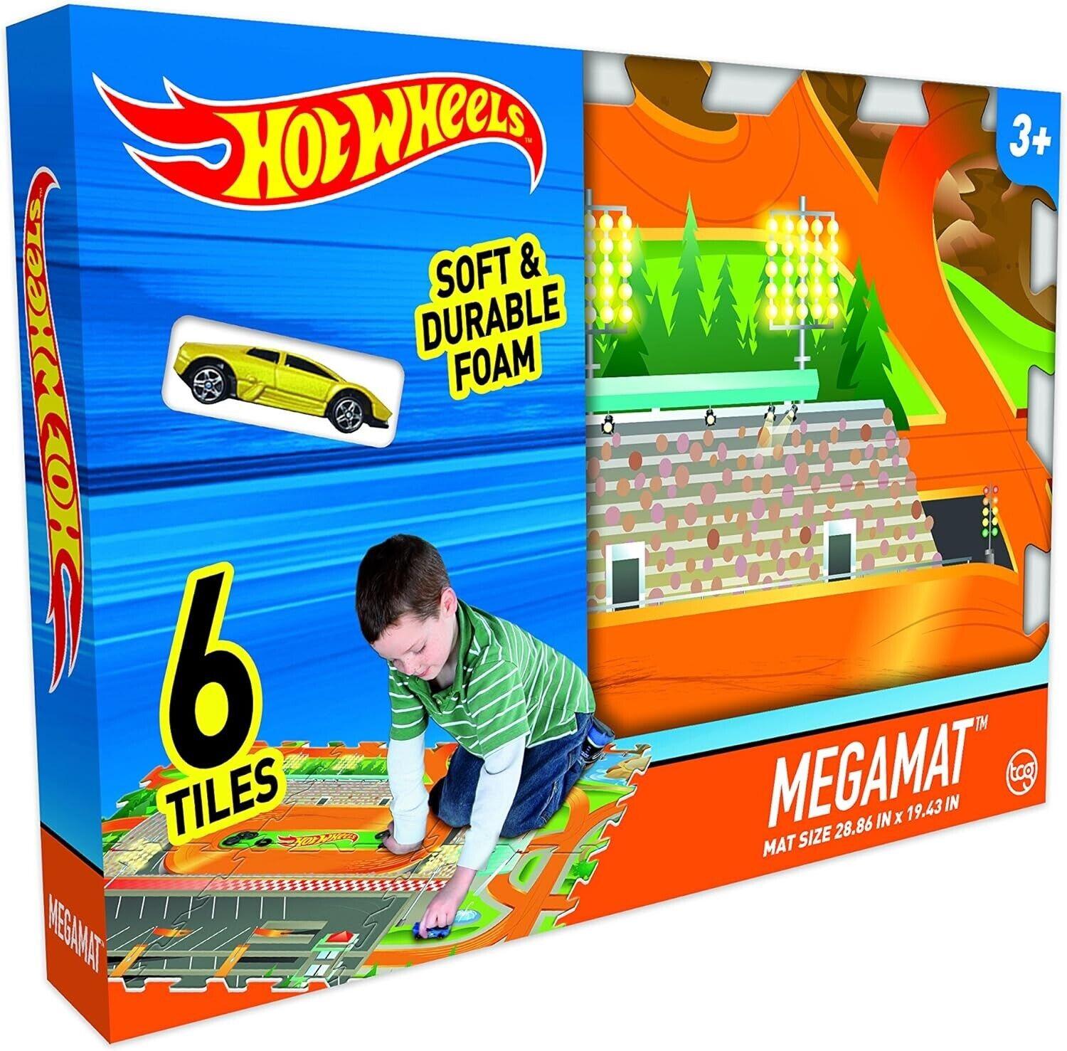 Hot Wheels 6 Piece Tile Mega Playmat Ages 3+ New Toy Play Mat Play Gift