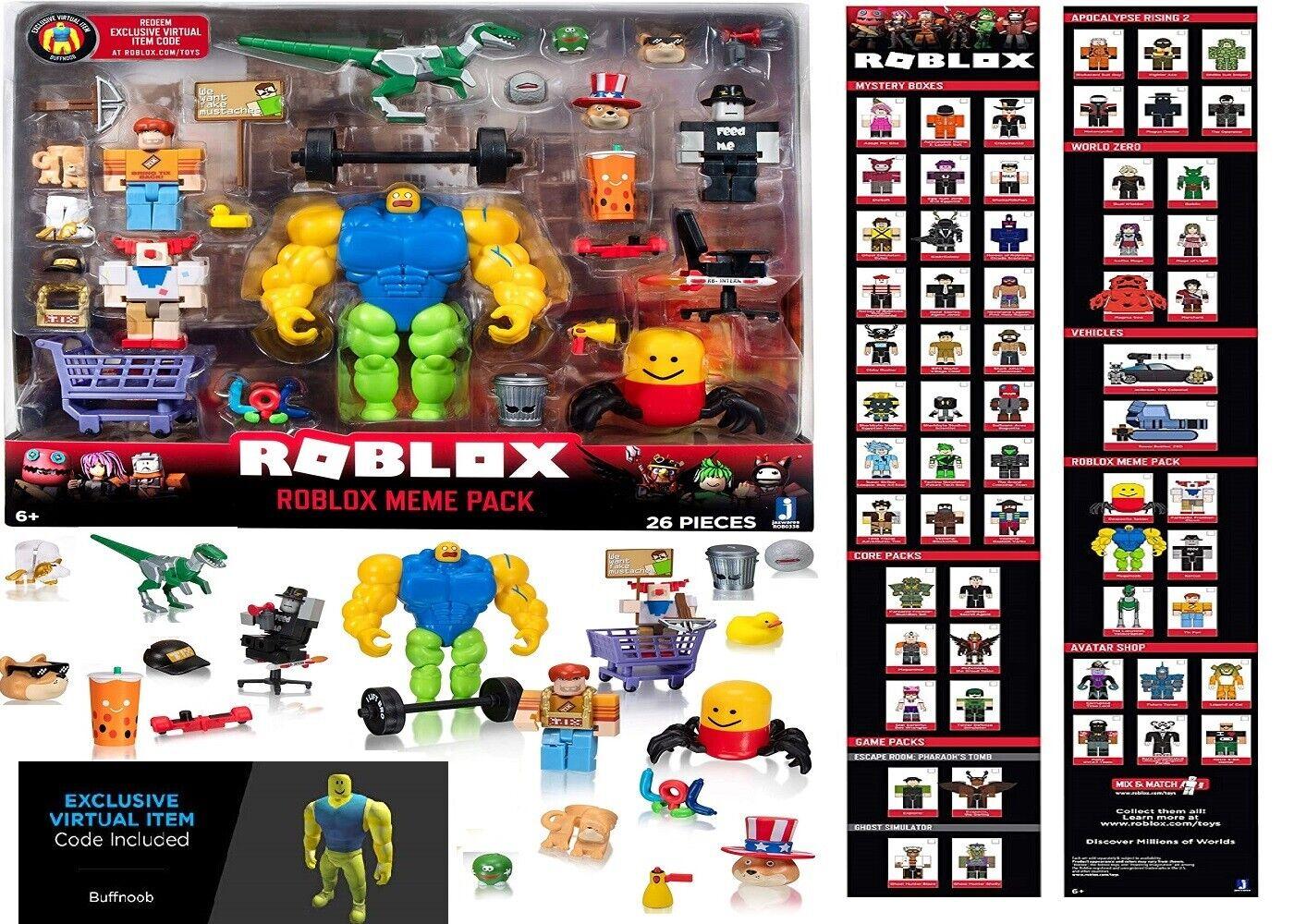 Roblox Action Collection Meme Pack Playset Includes Exclusive Virtual Item Mix