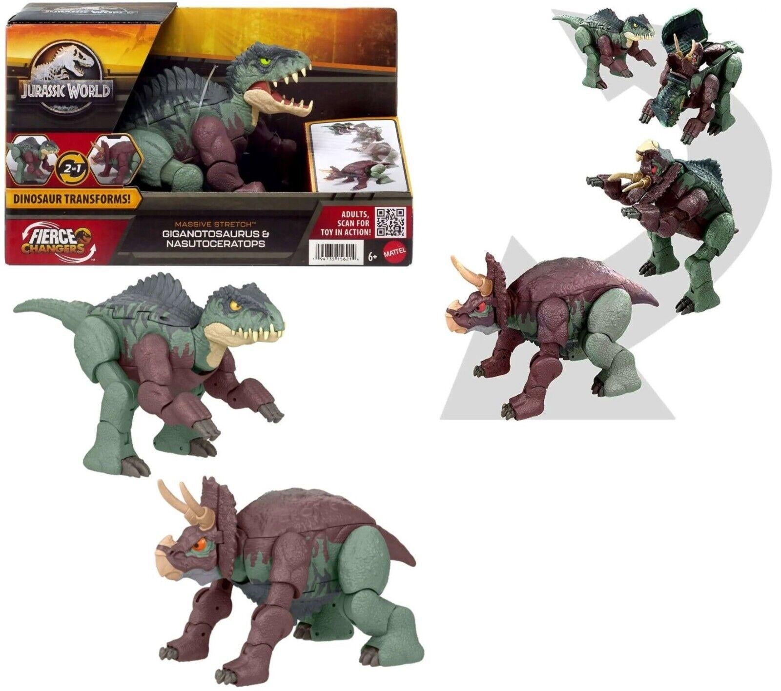 Jurassic World 2-in-1 Dinosaur Fierce Changers Massive Stretch Indoraptor Dino