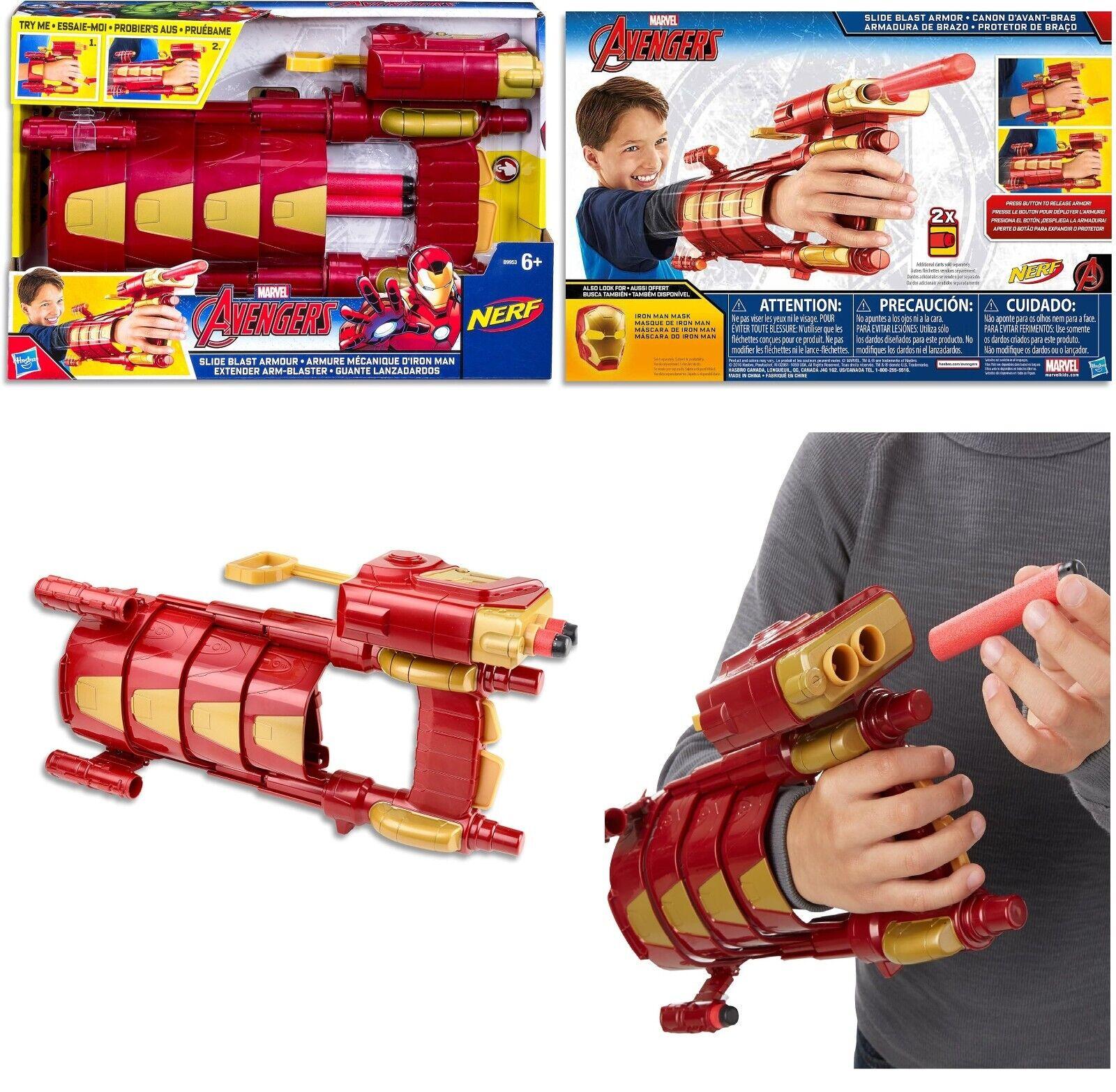 Avengers Marvel Iron Man Elite Slide Blast Armor With 2 Genuine Darts Play Gift