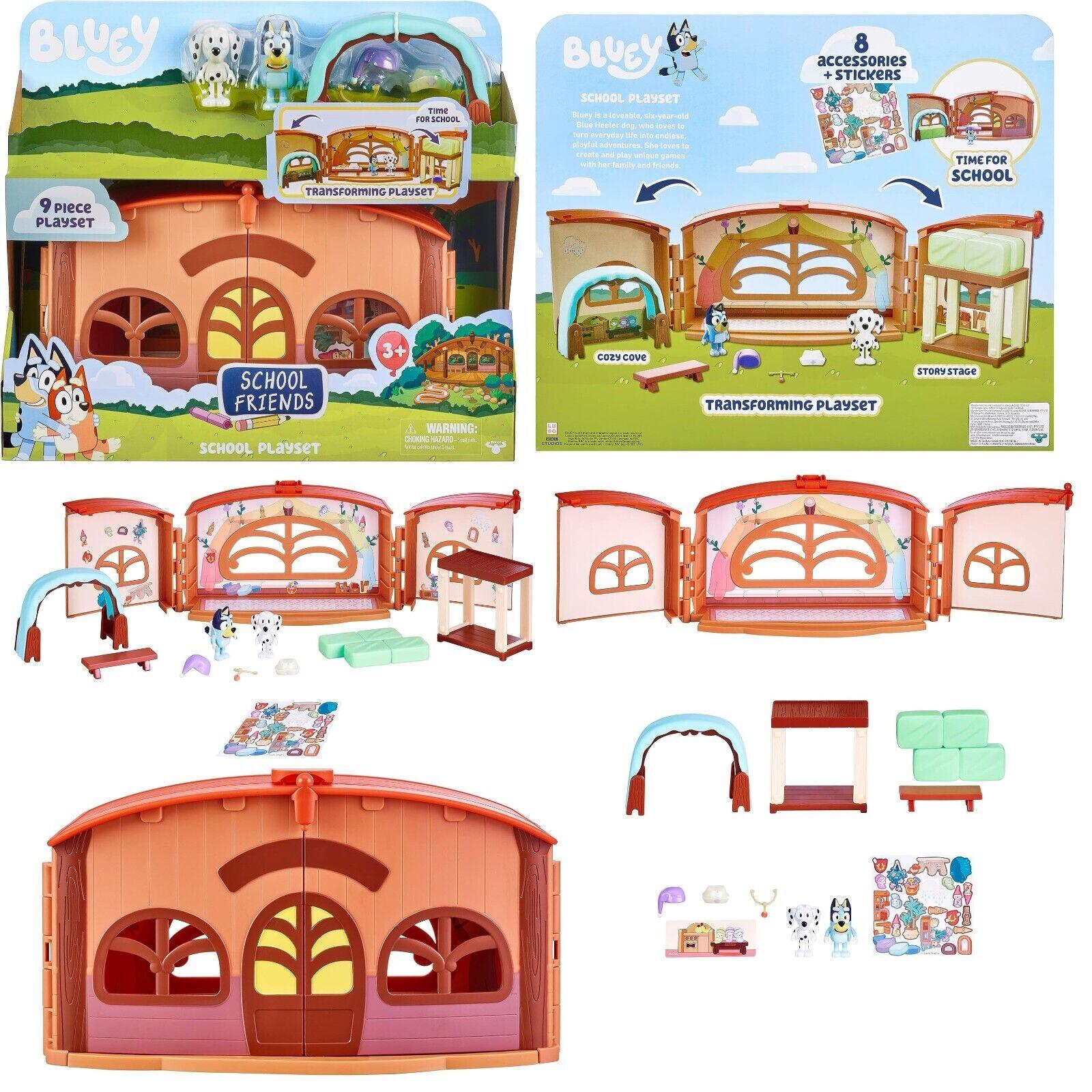 Bluey School Friends Calypso School Playset 6-8cm posable Figures Playset Gift