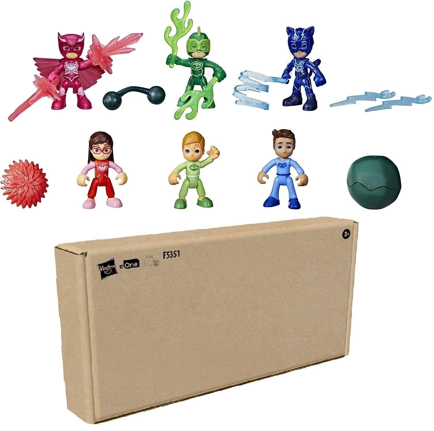 PJ Masks Nighttime Heroes Figure Set Preschool Toy 6 Action Figures Ages 3+ Toy