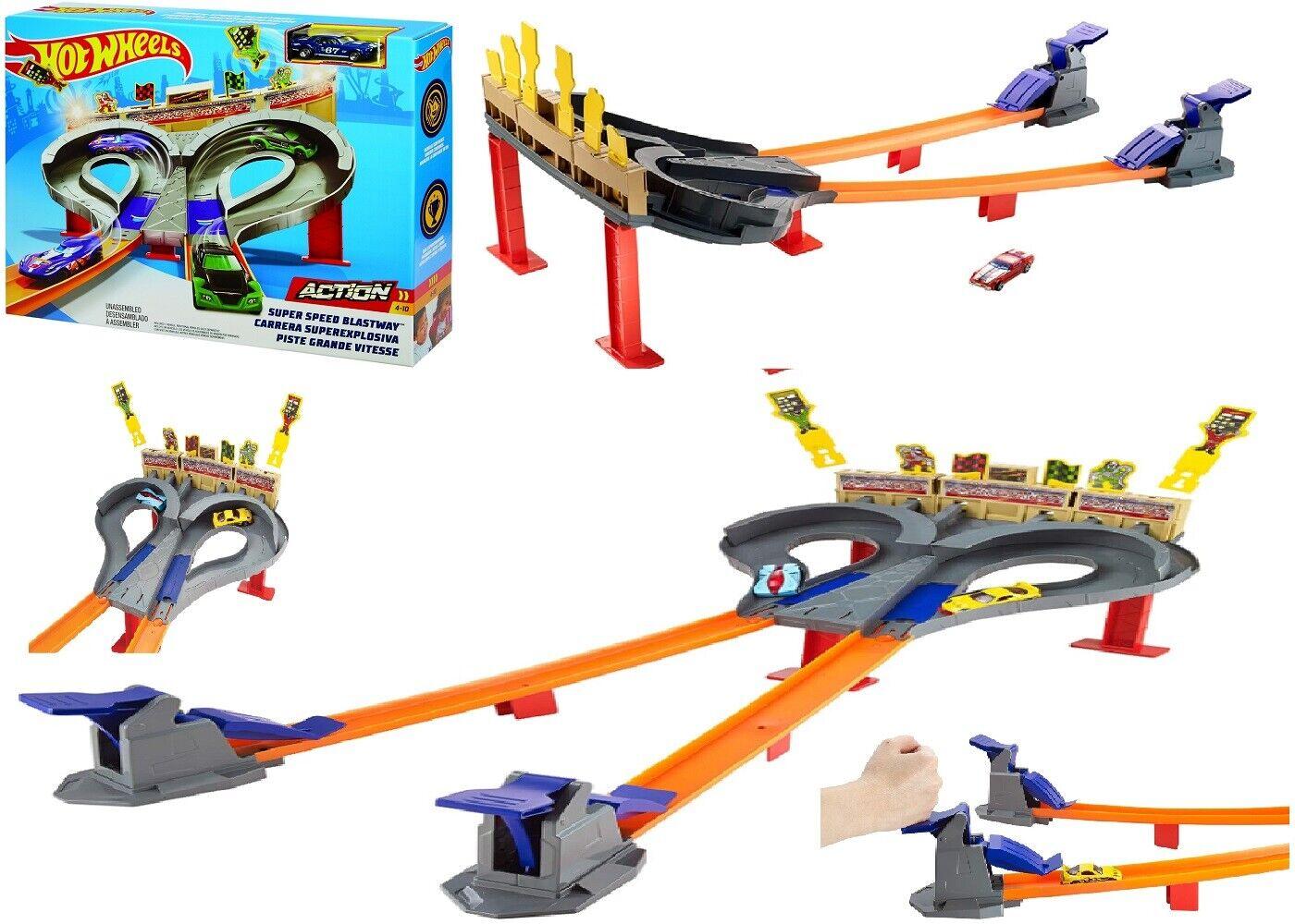 Hot Wheels Super Speed Blastway Race Track Ages 4+ New Toy Car Race Boys Girls