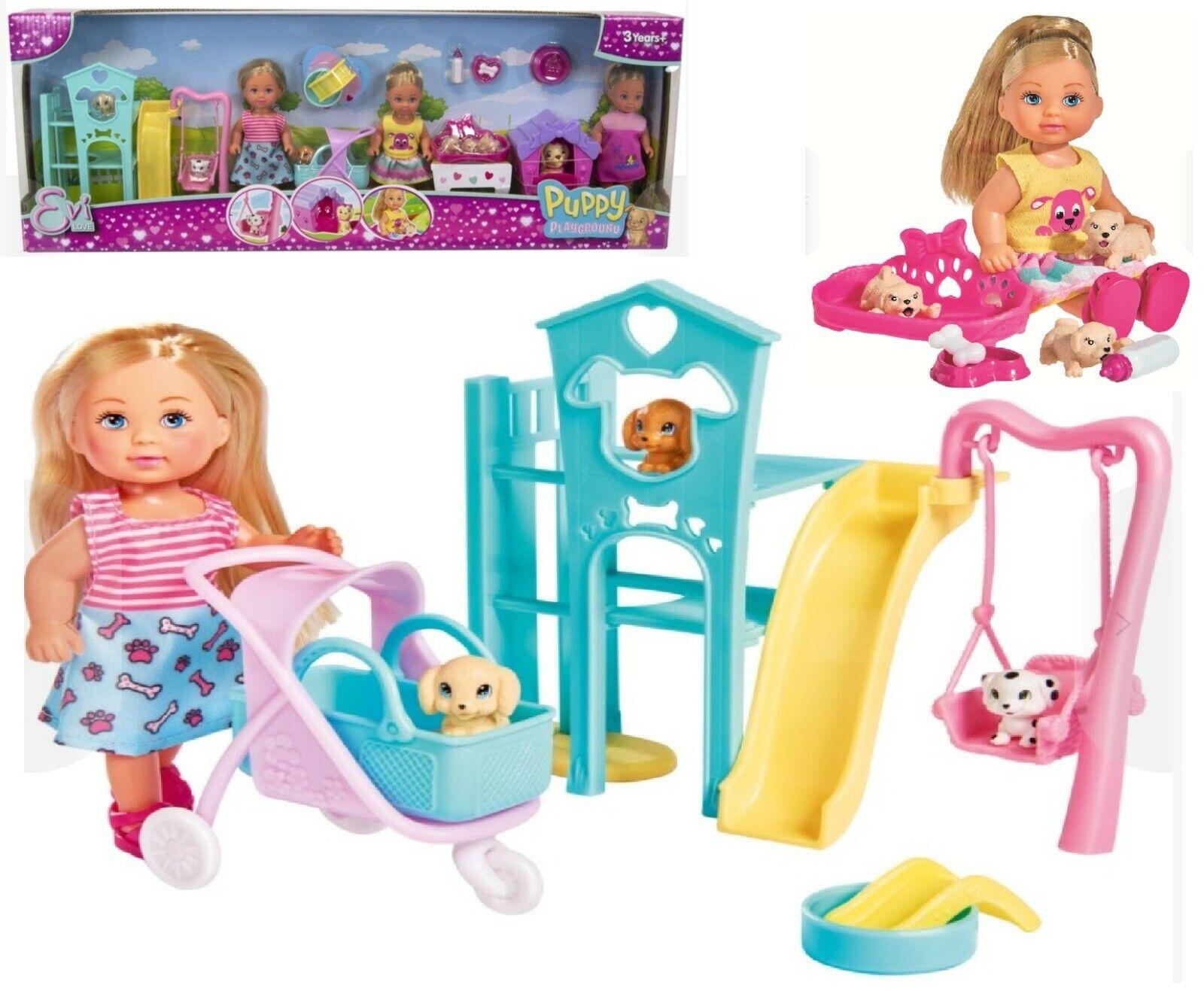 Evi Doll Love Puppy Playground Outdoor Ages + Toy Scooter Skateboard Dog House