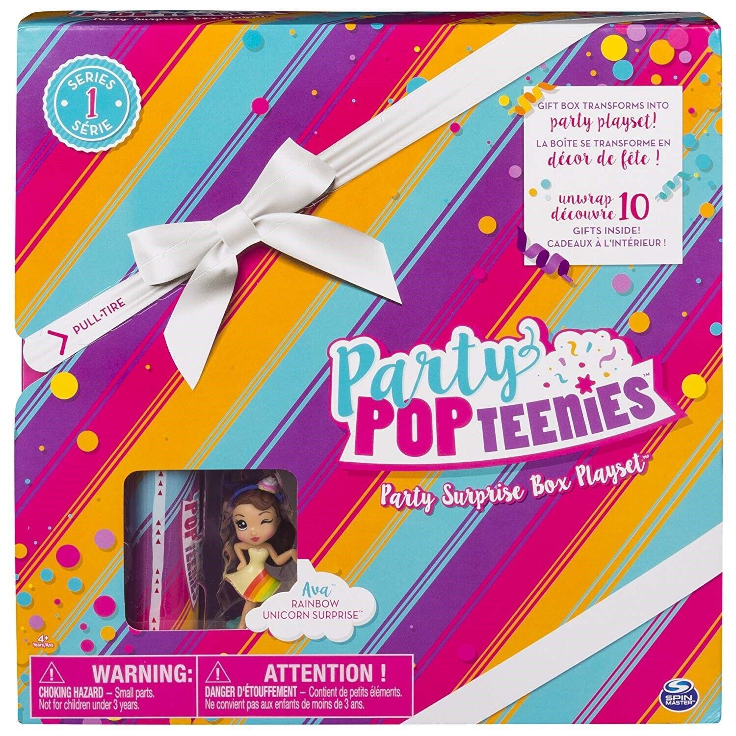 Party Popteenies Double Surprise Rainbow Unicorn party set-Popper Cutie Ages 4+