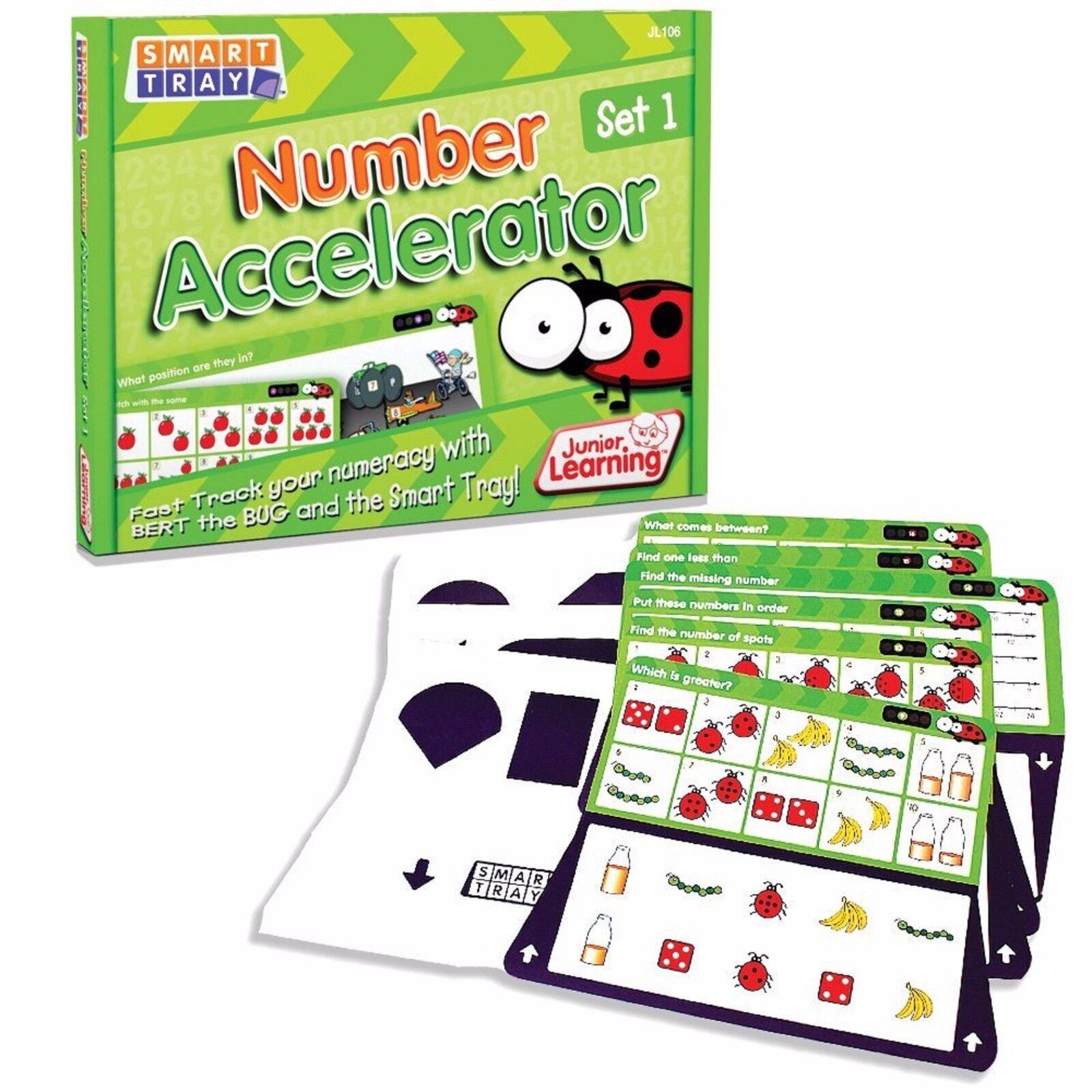 Junior Learning Number Accelerator Set 4+ Kindy School New Toy Learn Smart Tray