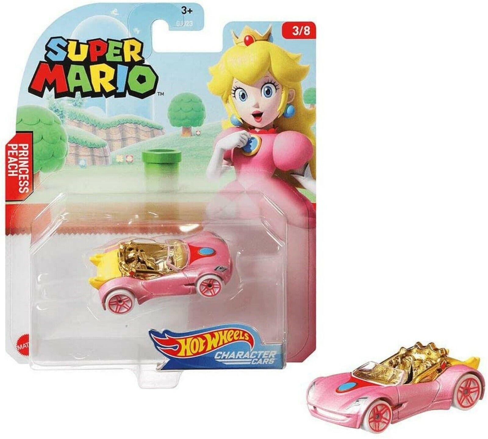 Hot Wheels Gaming Character Princess peach 1 Car for Ages 3+ Toy Race Play Game