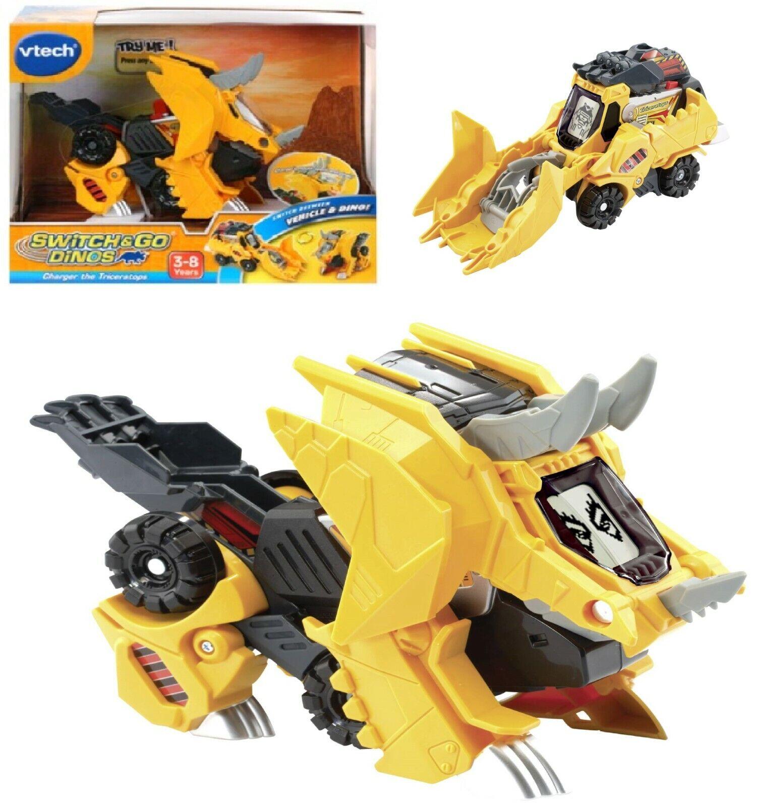 Vtech Switch & Go Dinos-Charger The Triceratops-Ages 3+ Toy dino Car transformer