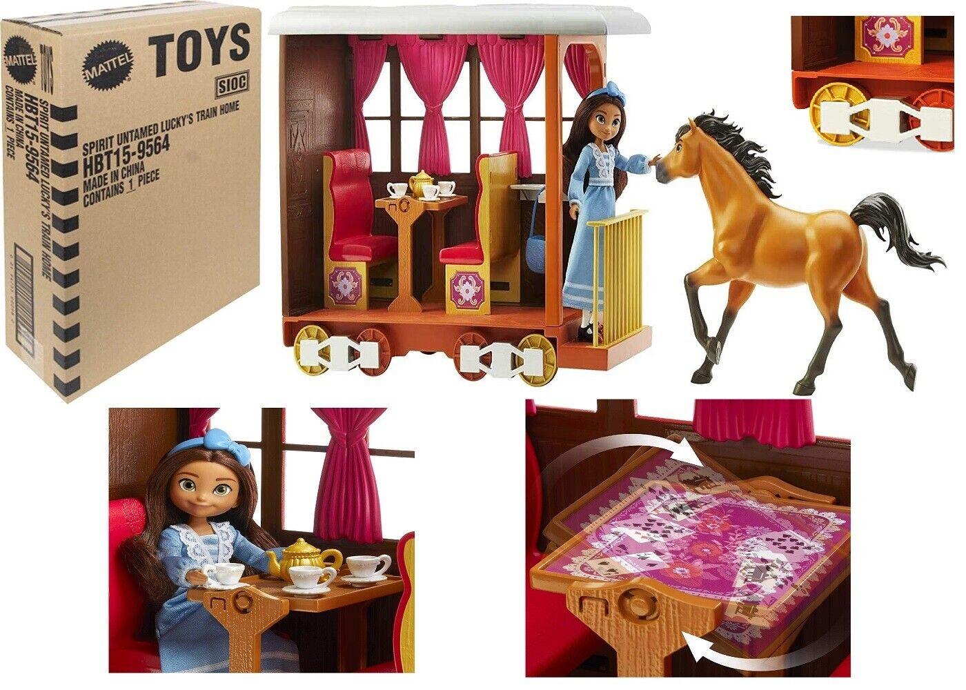 Spirit Untamed Spirit Untamed Lucky Train Home Playset 3+ Toy Balcony Wheels Fun