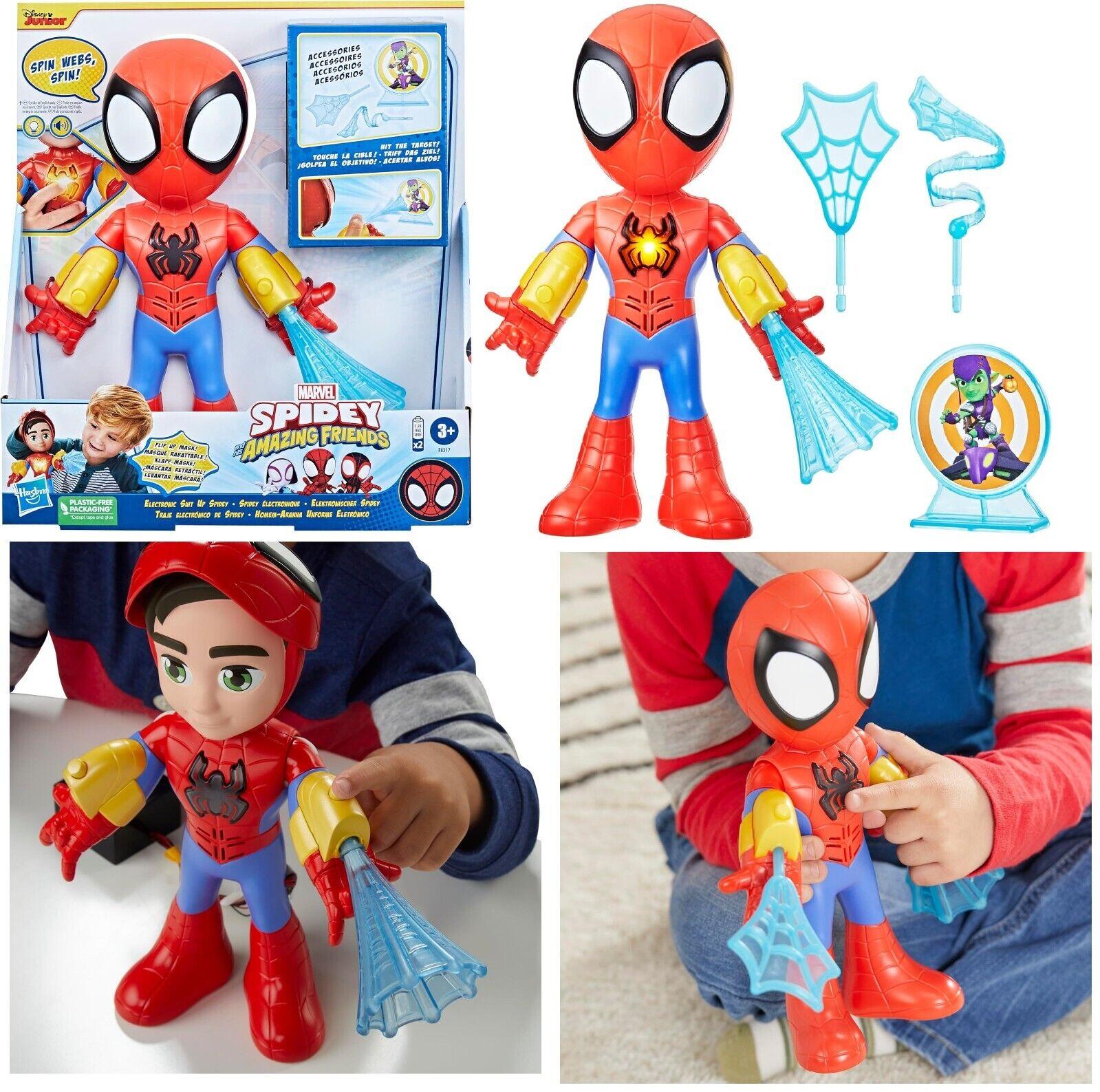 Marvel Spidey and His Amazing Friends Electronic Suit Up Spidey 10-Inch Action