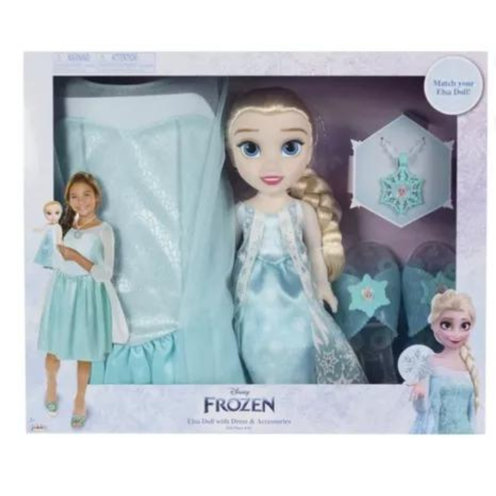 Jakks Pacific Disney Toddler Elsa 15 inch Doll with Dress and Accessory New Toy