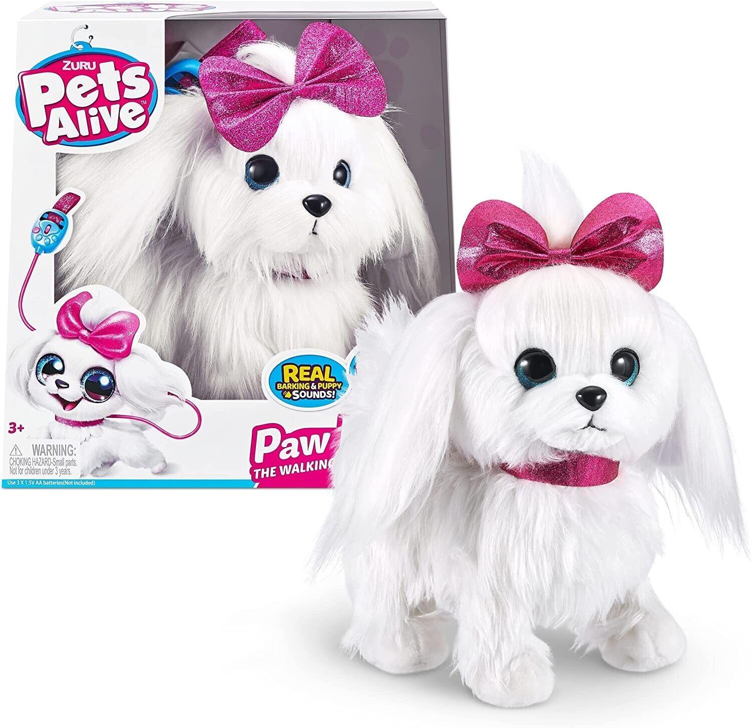 Zuru Pets Alive Paw Paw the Walking Puppy Robotic Ages 3+ New Toy Dog Bark Walk