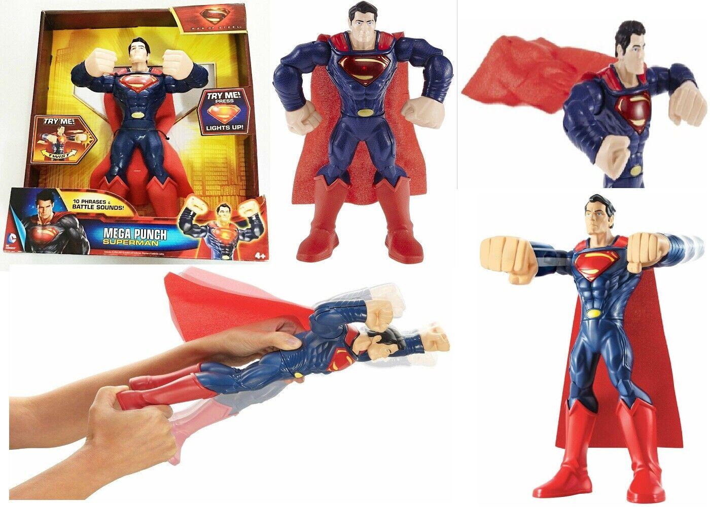 Superman Man of Steel Mega Punch Action Figure Ages 4+ New Toy Boys Girls Hero