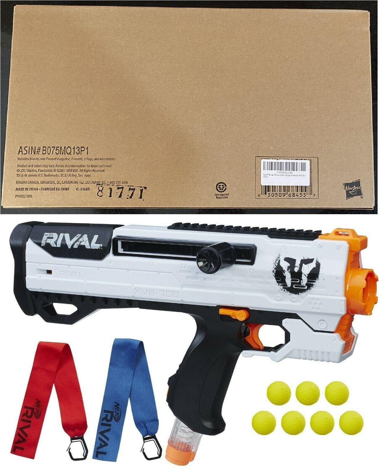 Nerf Rival white Helios white XVIII-700 Blaster Phantom Corps 14+ Toy Gun Play Fire Fight