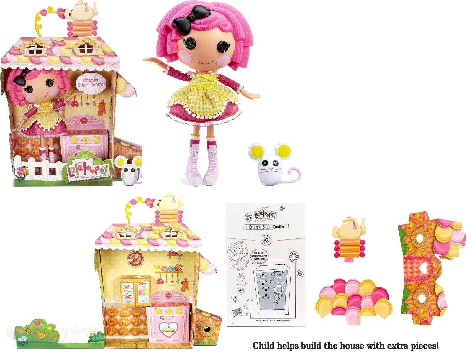 Lalaloopsy-Crumbs suger cookie-Large 13 Inch Doll Crumbs Sugar Cookie Pet Puppy Sky Play Fashion Fun