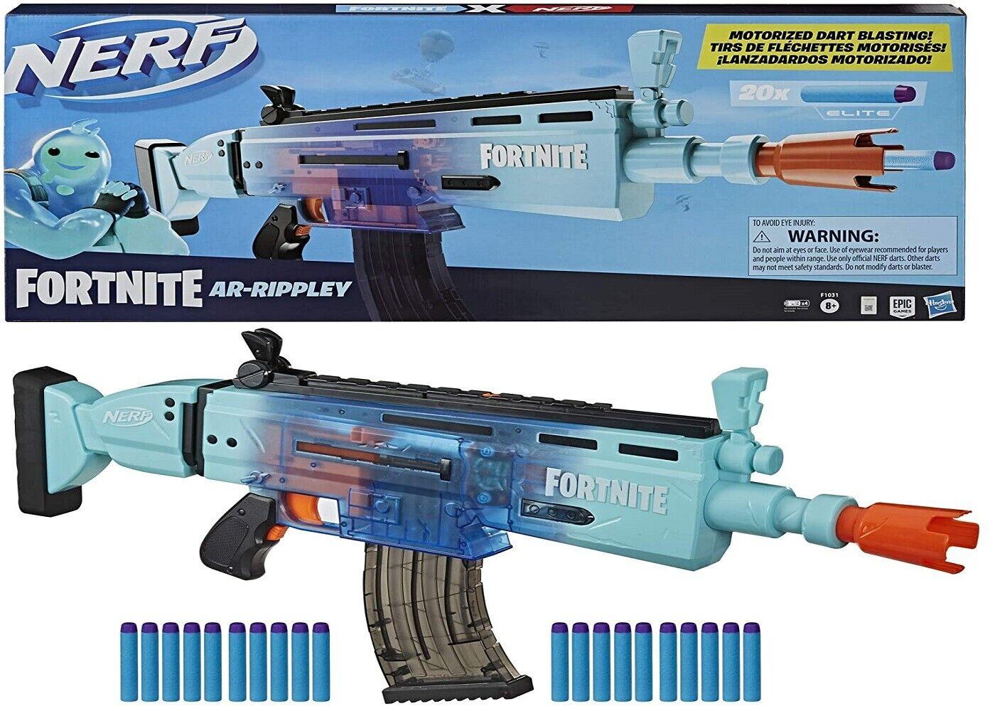 Nerf Fortnite Motorized AR Rippley Blaster Ages 8+ New Toy Game Gun Fire Fight