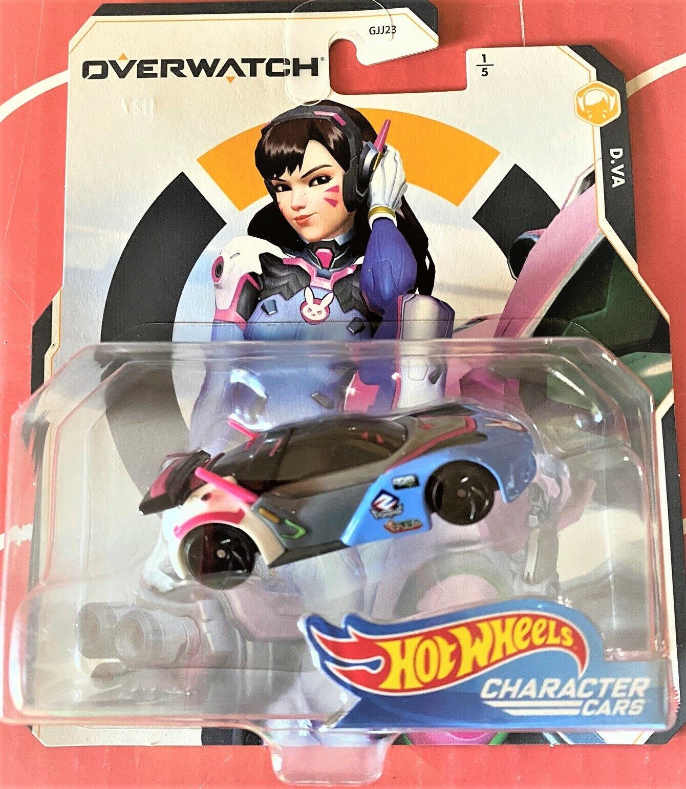 Hot Wheels Overwatch Die-Cast-D.VA 2-Car Ages 3+ Toy Game Soldier 76 Gun Blaster