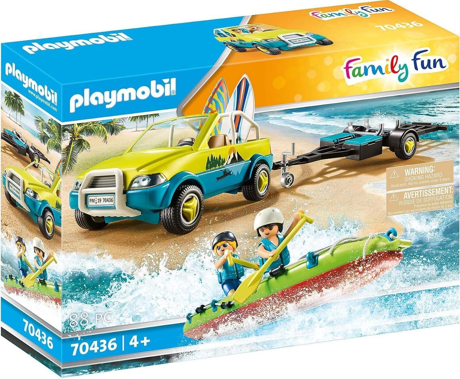 Playmobil 70436 Family Fun Beach Car Trailer Water Boat Jockey Wheel Play Gift