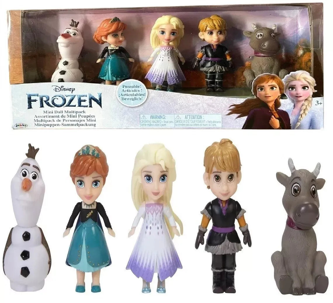 Frozen Mini Doll 5 Pack Elsa Anna Olaf Kristoff Sven Play Gift