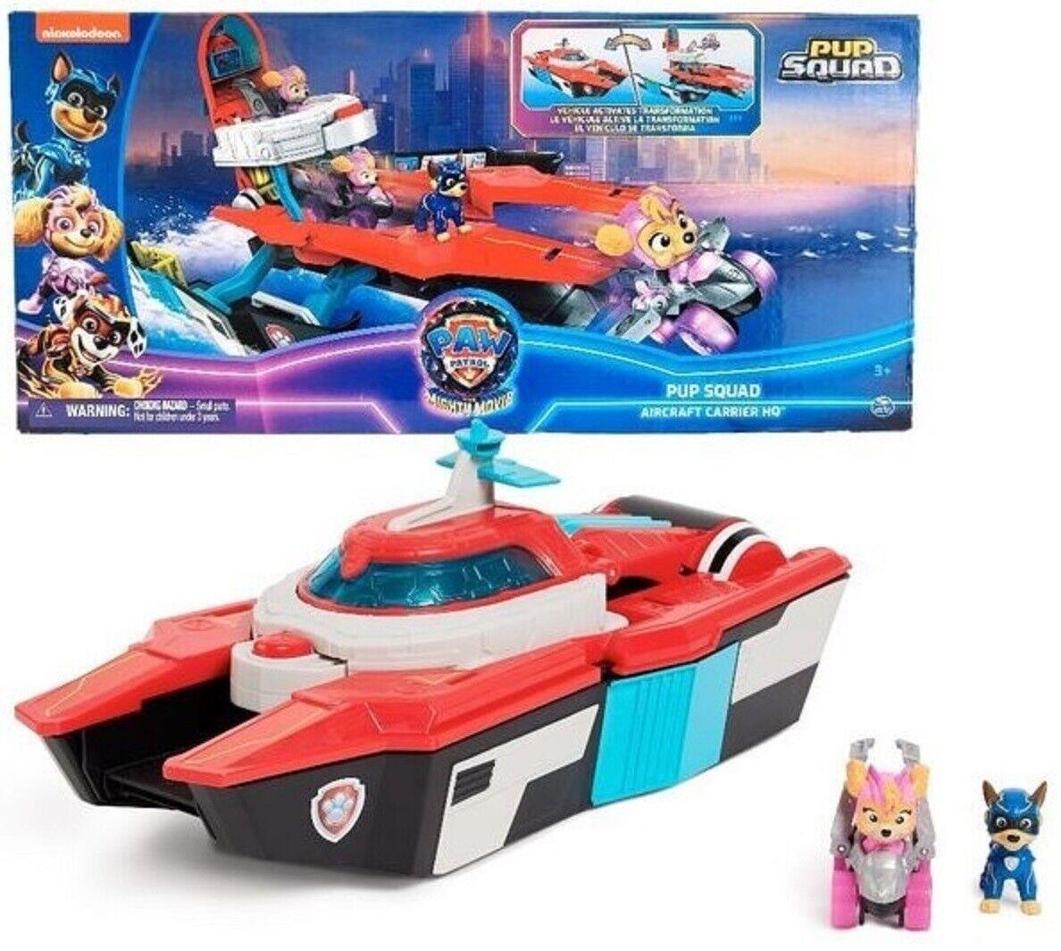 Paw Patrol Pup Squad Mini Marine Aircraft Carrier HQ Ages 3+ New Toy Play
