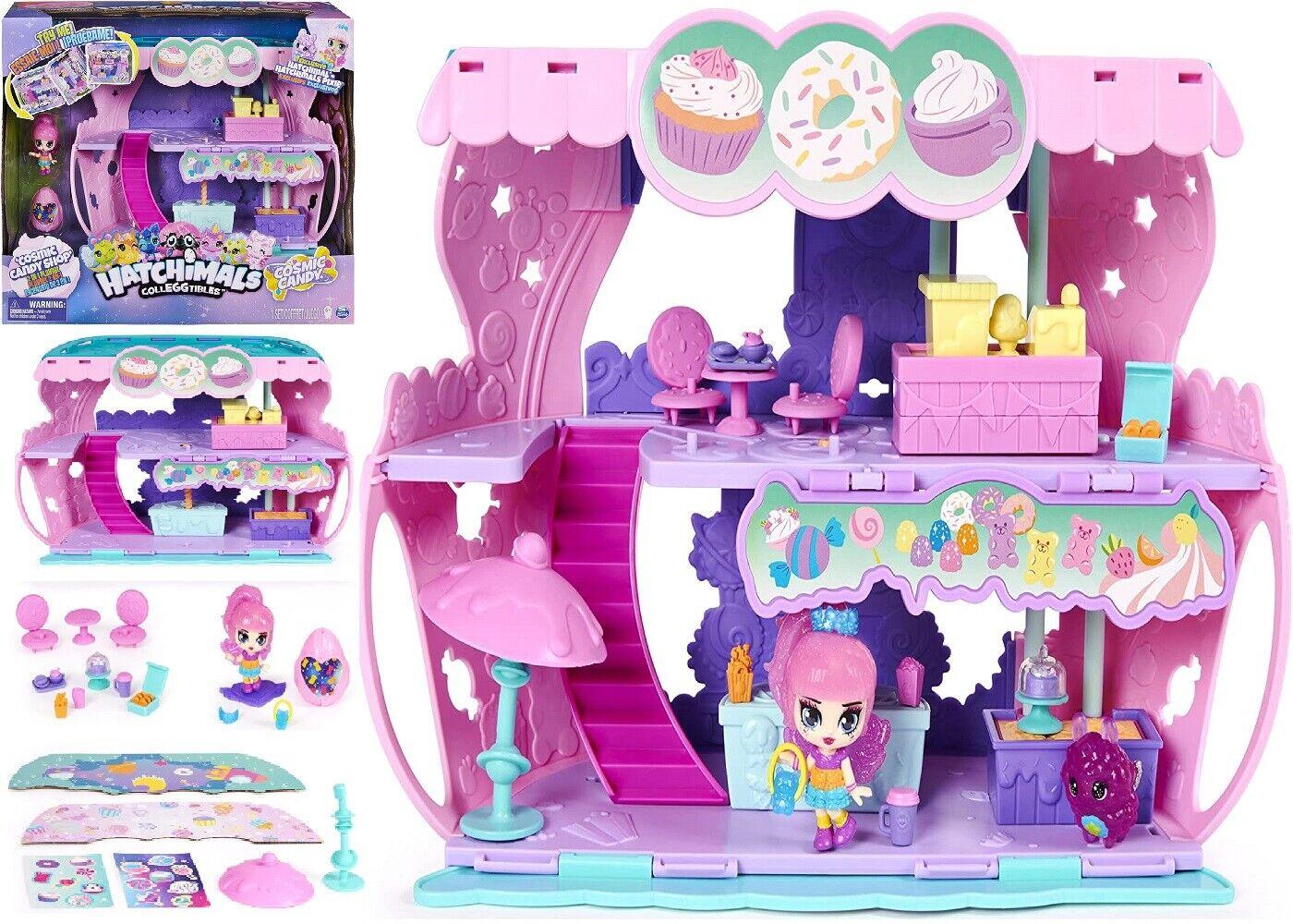 Hatchimals CollEGGtibles Cosmic Candy Shop 2-in-1 Playset Ages 5+ Toy Doll House