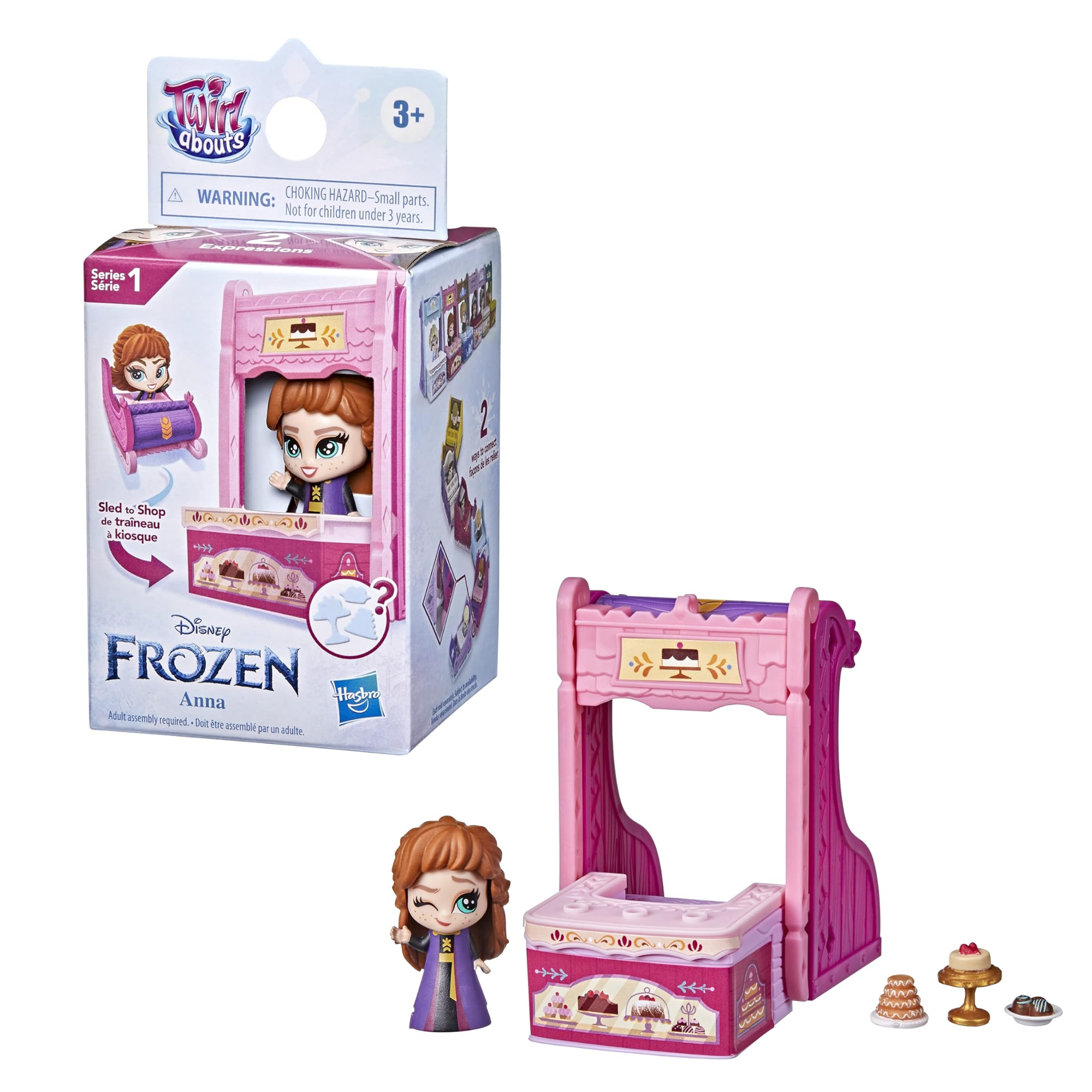 Disney Frozen Mini Doll Twirl Abouts Sled 2-in-1 Playset Anna