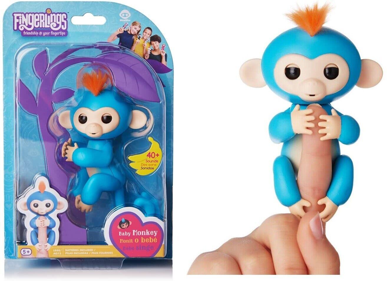 WowWee Fingerlings Baby Monkey Boris Interactive Toy Pet