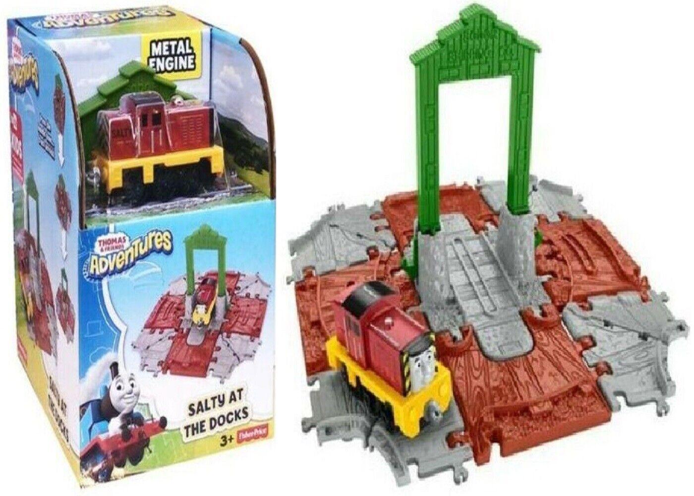 Thomas and Friends Adventure Station Salty At Docks Train Ages 3+ Toy Rescue Car Race Track