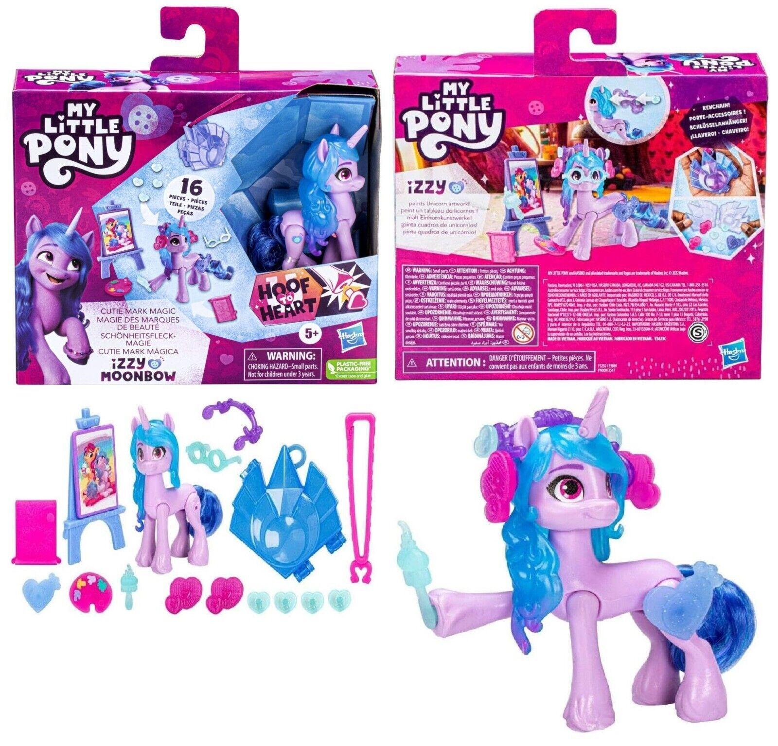 My Little Pony izzy Moonbow Cutie Mark Magic 3-Inch Hoof to Heart Pony Surprise Accessories