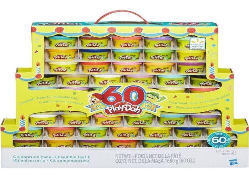 PlayDoh 60th Anniversary 60 Pack Ages 3+ Toy Play Doh Colour Gift Design Shape