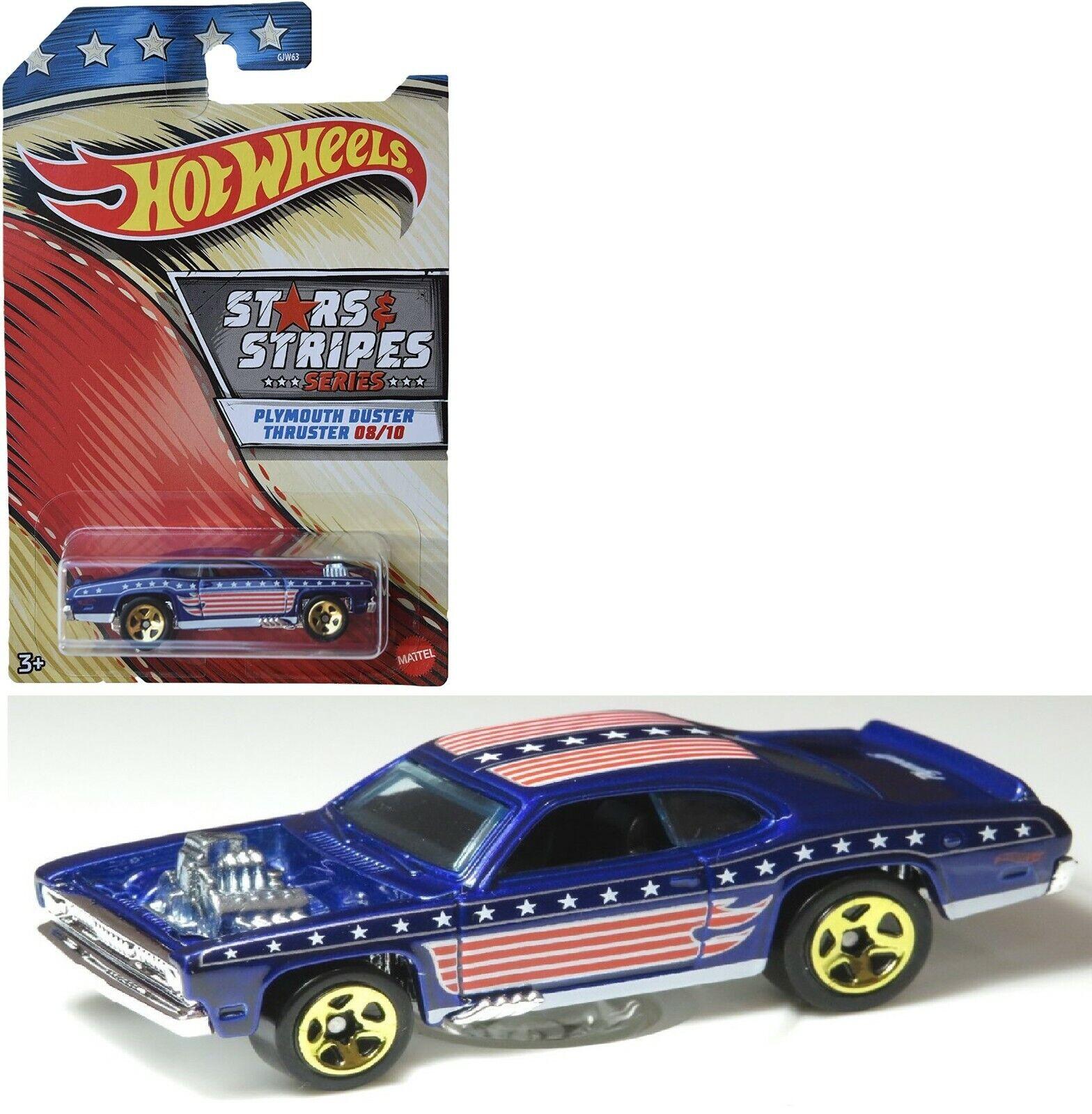 Hot Wheels 1:64 Antique Stars & Stripes 3+ Toy-plymouth duster race car-History Plymouth Camaro