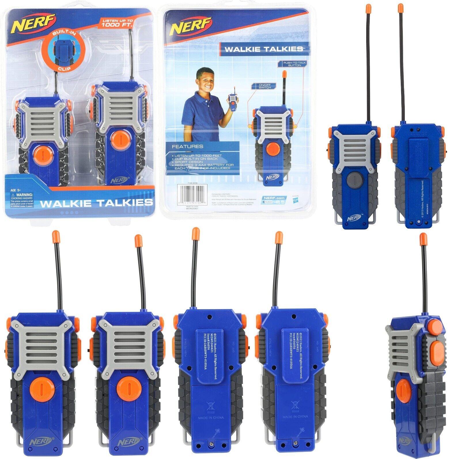 NERF Walkie Talkie Set Powerful 1000ft Range Rugged Design Battery Powered Play
