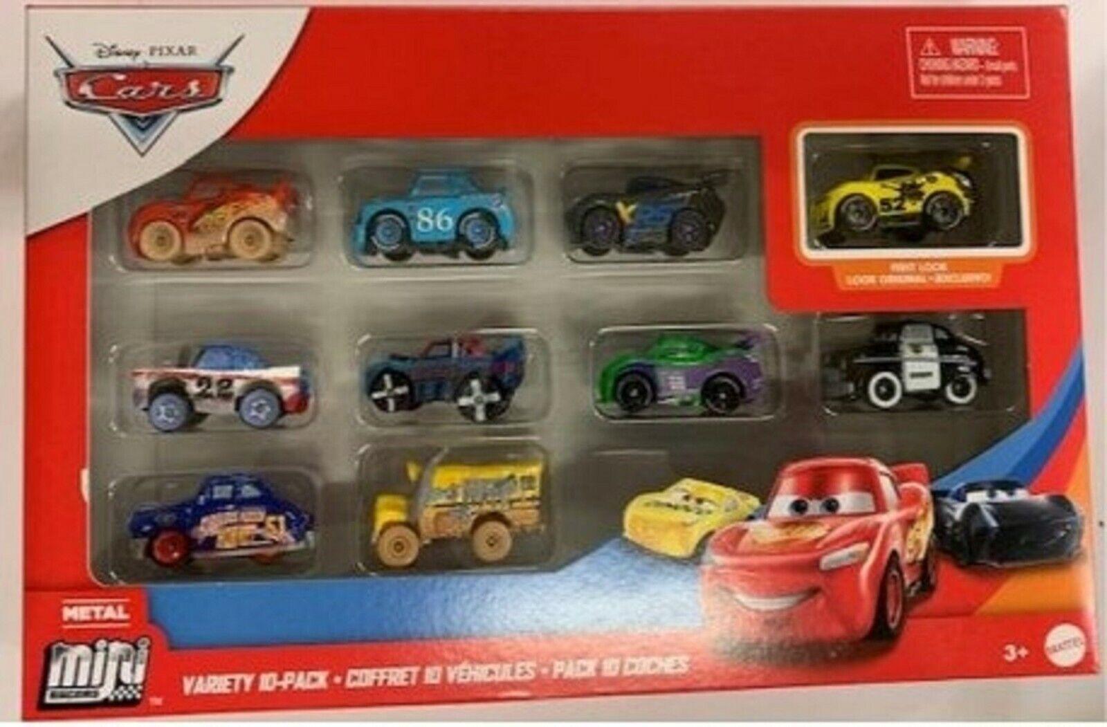 Disney Cars Metal Material Lightning McQueen Mini Racers 10-Pack Ages 3+ Toy Car